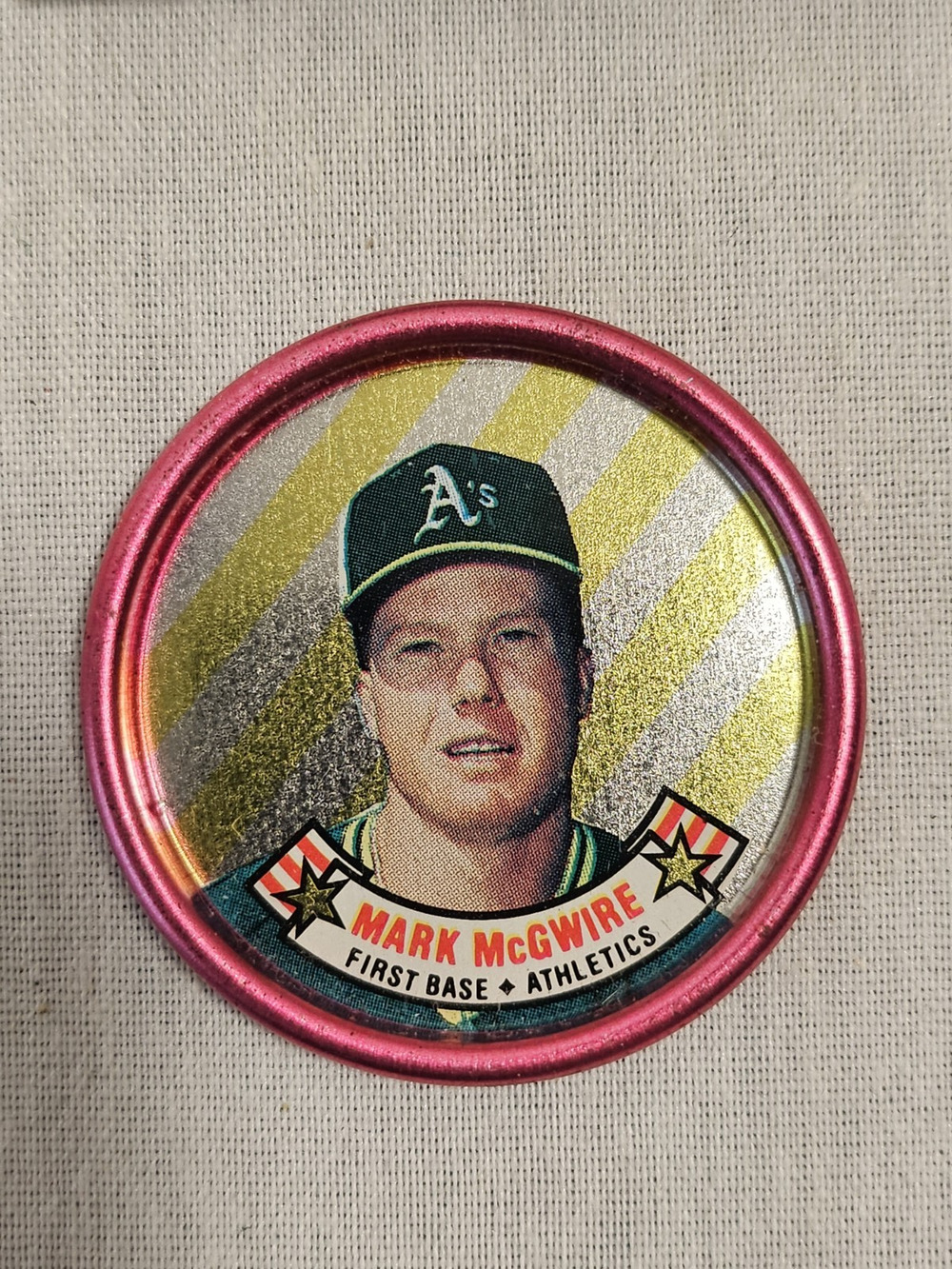1988 MARK McGWIRE Topps Chewing Gum Coin #3 Oakland Athletics A's